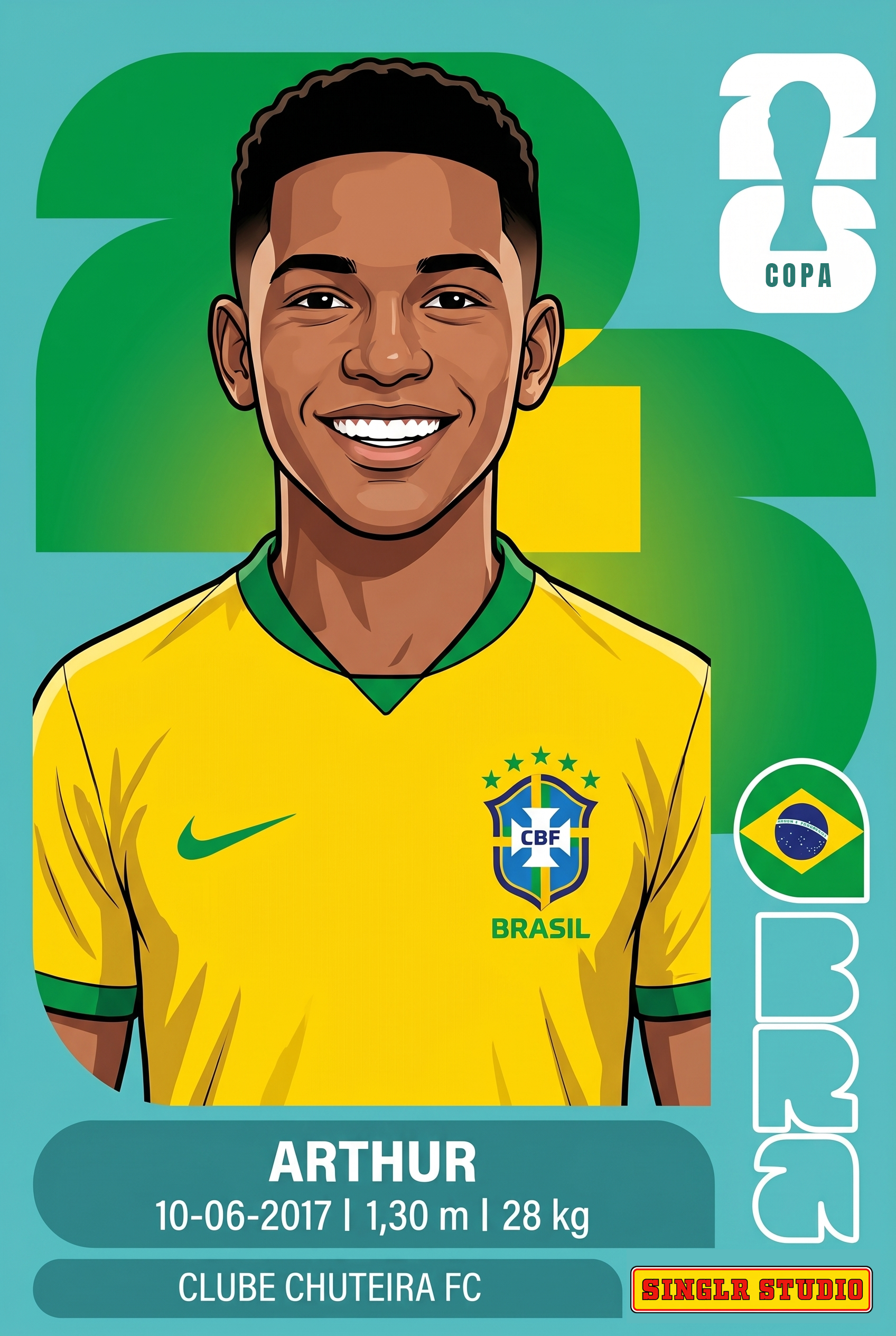 Figurinha personalizada da Copa do Mundo
