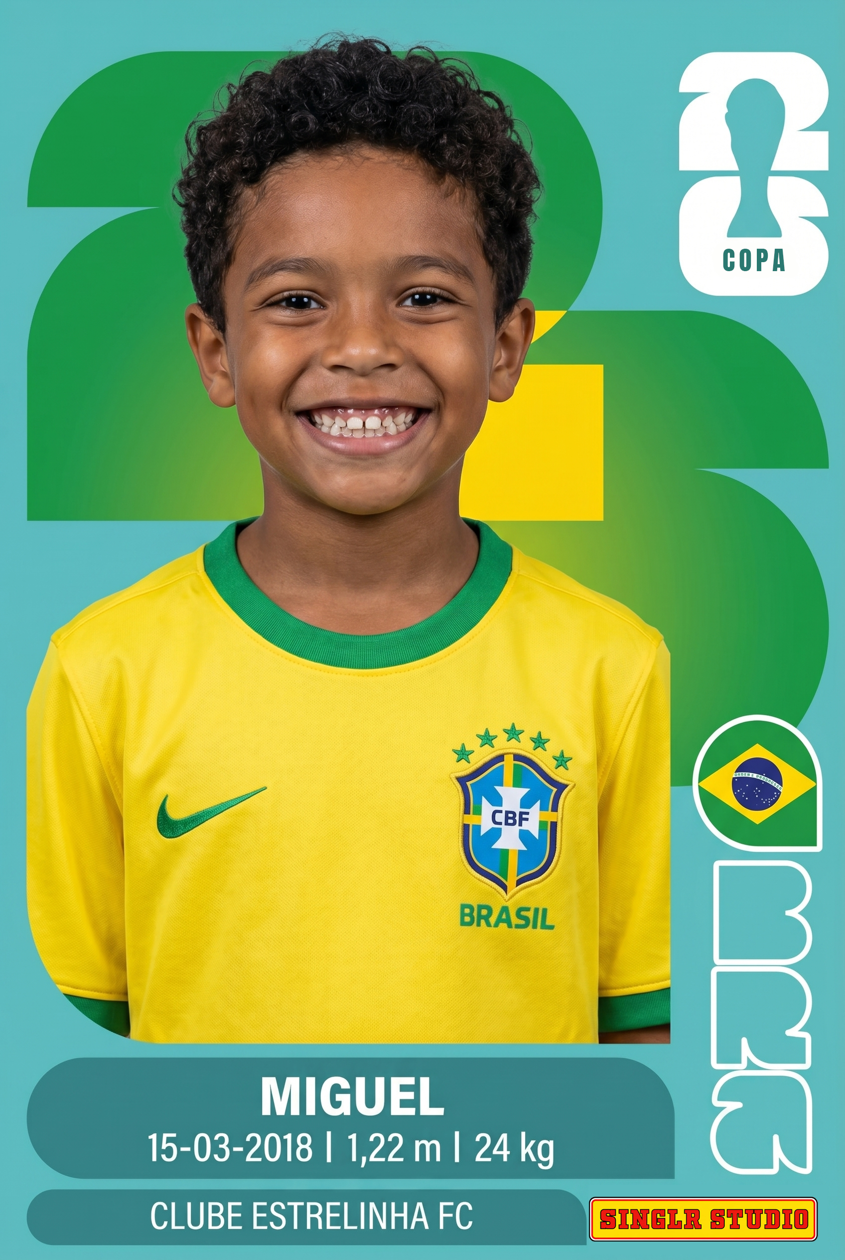 Figurinha personalizada da Copa do Mundo